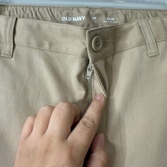 Old Navy Slim School Uniform Chino Pants for Boys, Shorength, 20 Plus 665608 - Picture 3 of 8